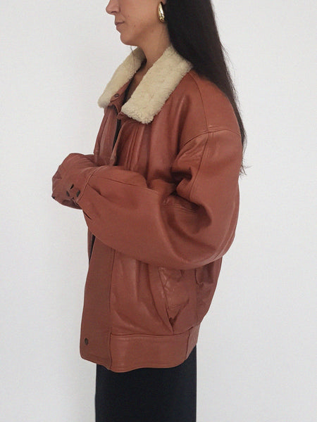 LEATHER COAT // 2040