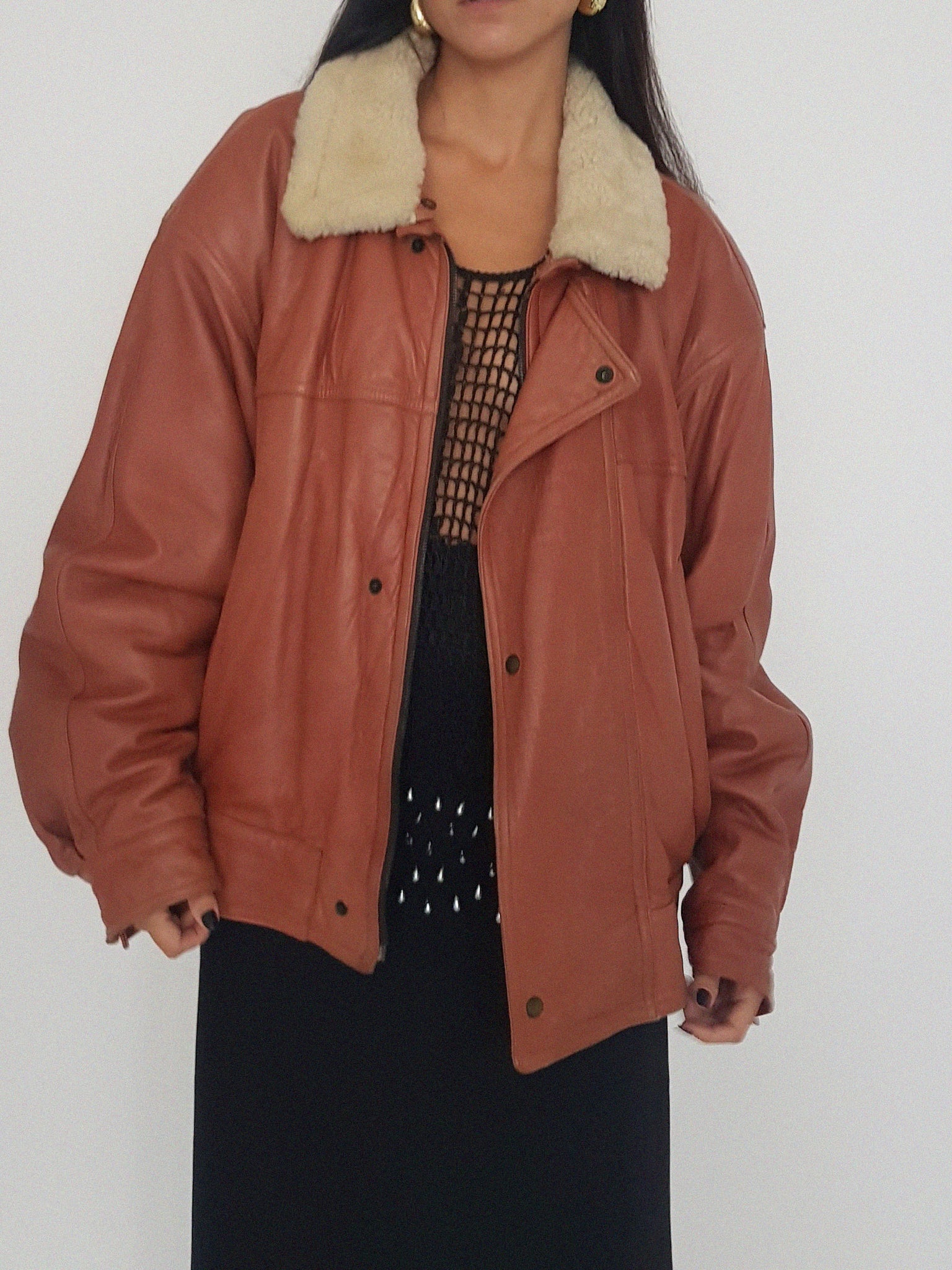 LEATHER COAT // 2040