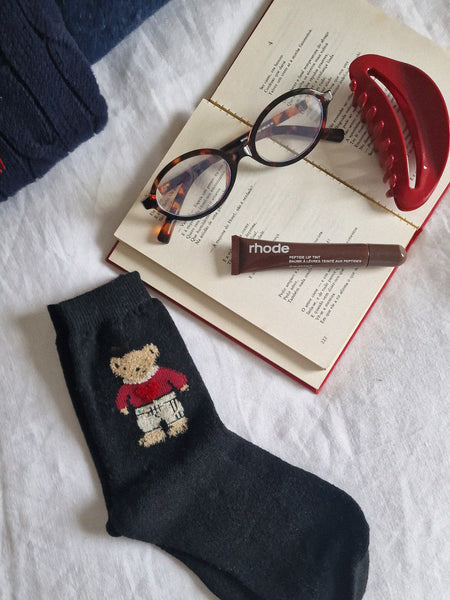 TEDDY SOCKS // black