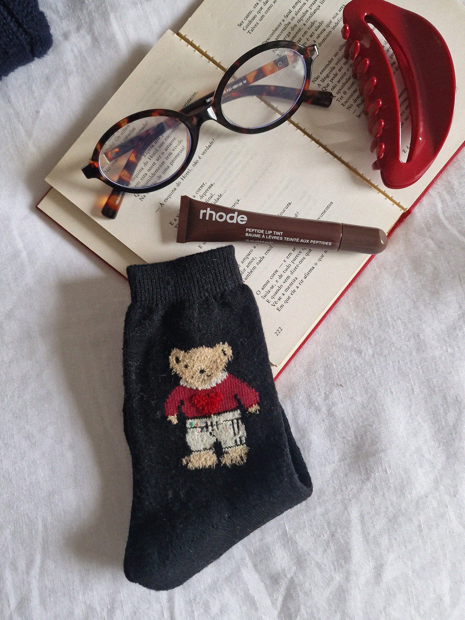 TEDDY SOCKS // black
