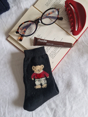 TEDDY SOCKS // black