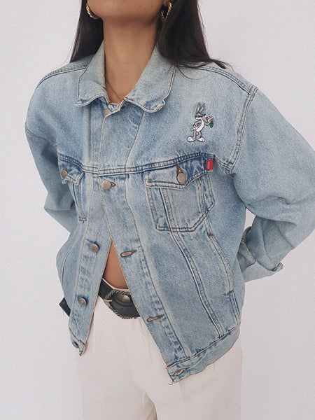 DENIM COAT // looney tunes