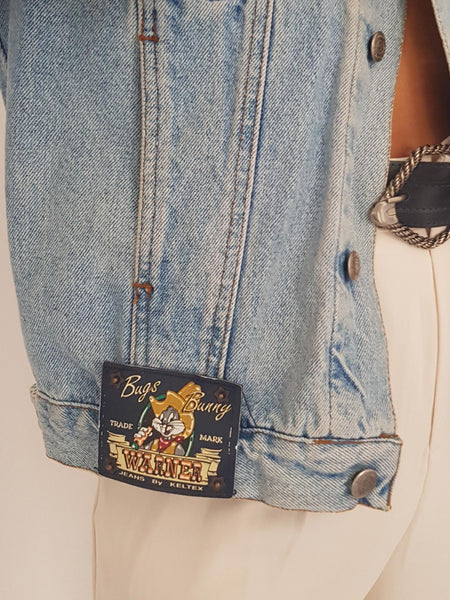 DENIM COAT // looney tunes