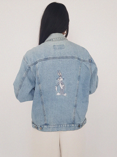 DENIM COAT // looney tunes
