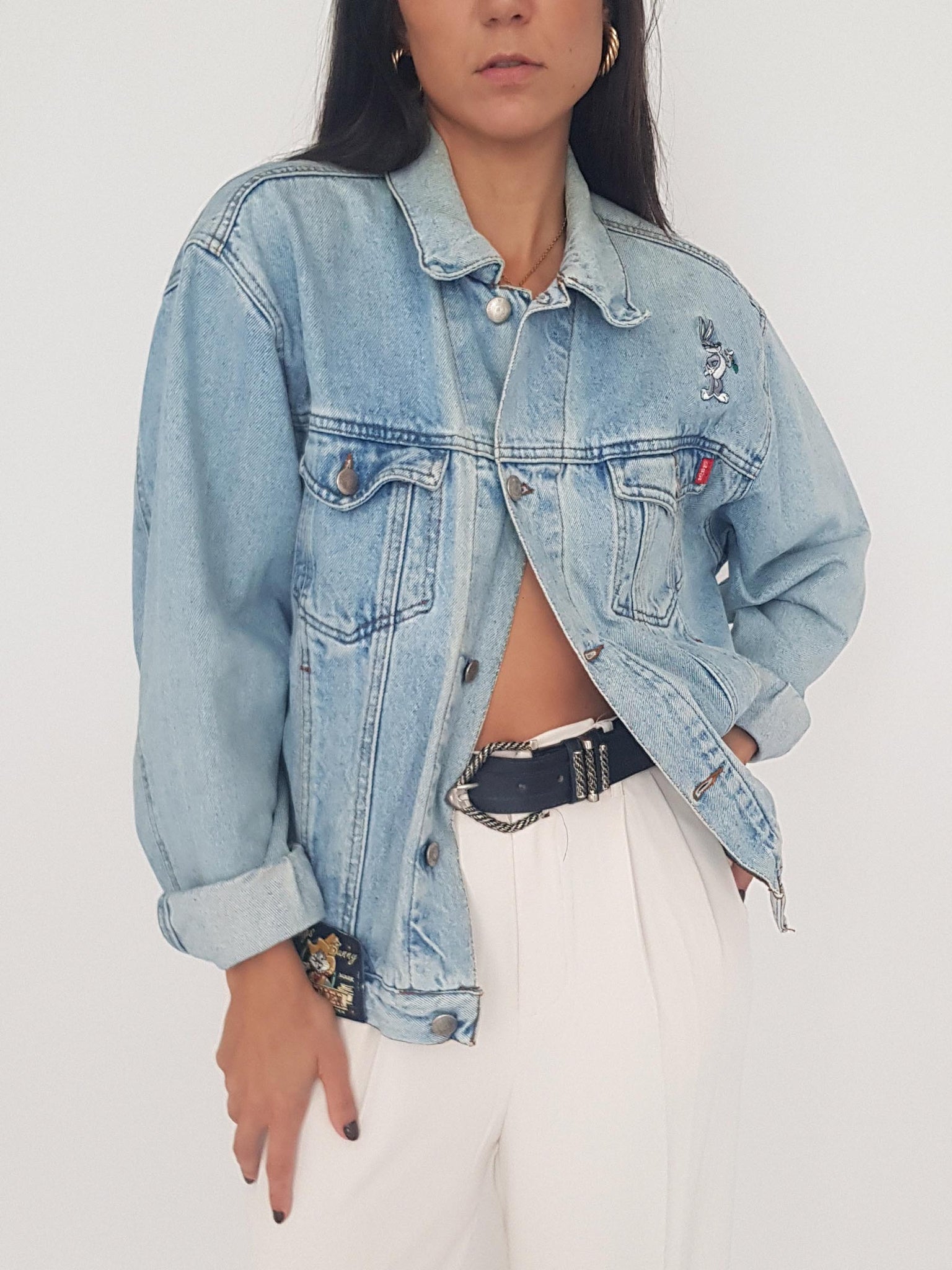 DENIM COAT // looney tunes