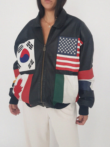 WORLD LEATHER COAT // super rare