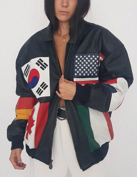 WORLD LEATHER COAT // super rare