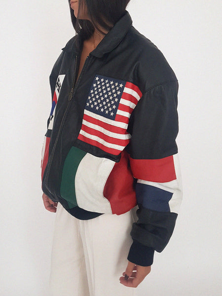 WORLD LEATHER COAT // super rare