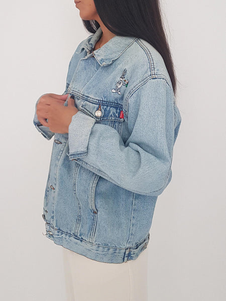 DENIM COAT // looney tunes