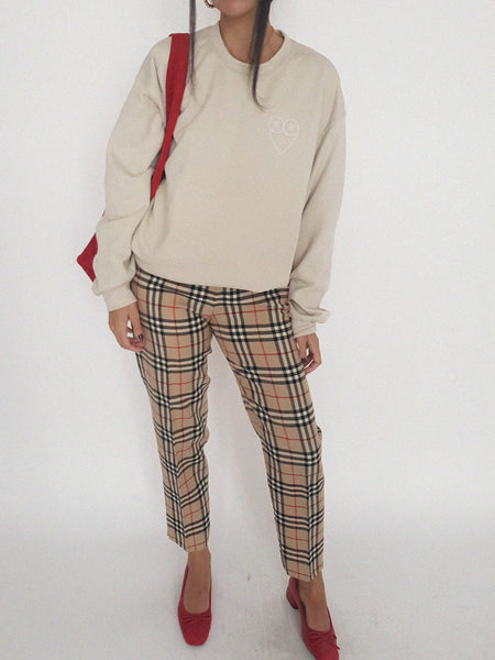 TRICIRCULO EMBROIDERY  SWEATSHIRT // PEARL