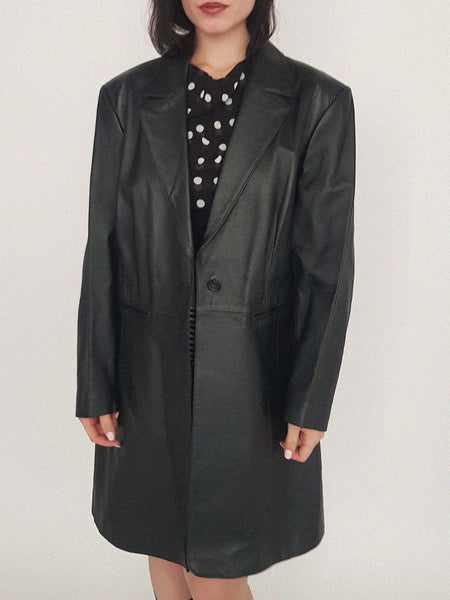 LEATHER COAT 3001