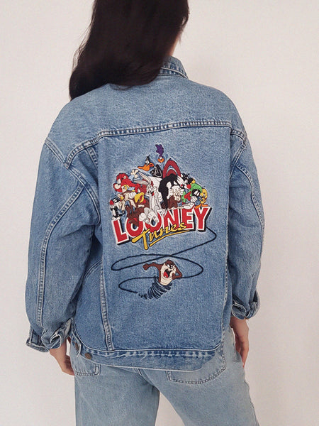 DENIM COAT // looney tunes
