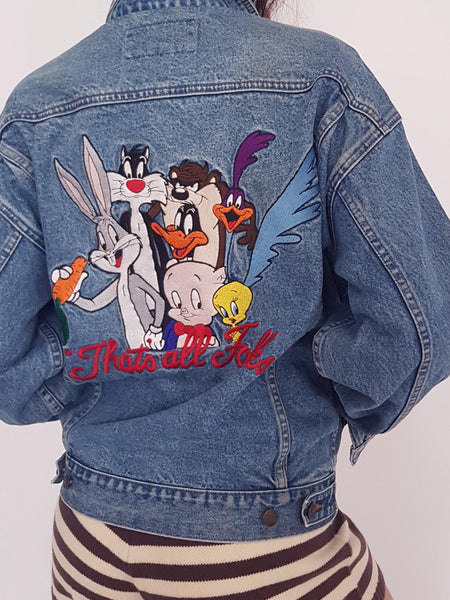 DENIM COAT // looney tunes