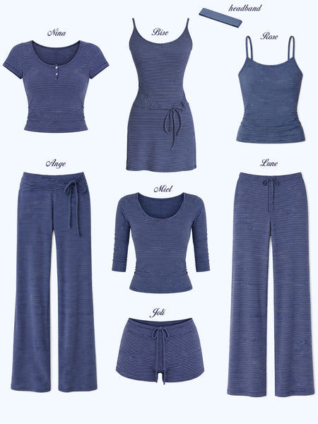 TROUSERS LUNE // blue stripes