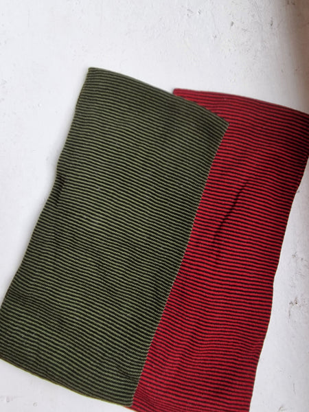 HEADBAND // red or green stripes