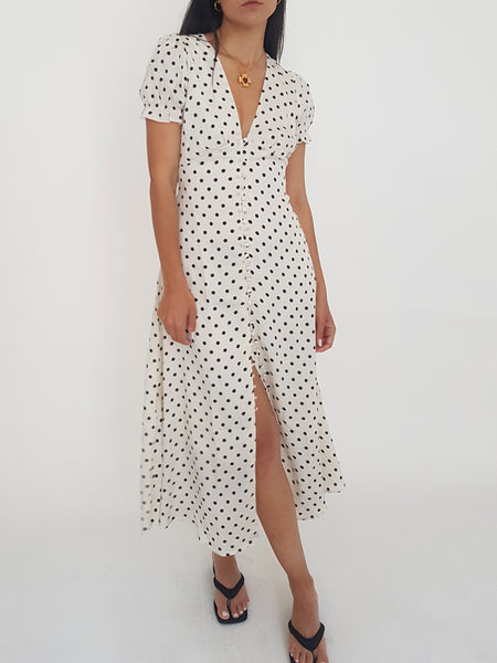 LONG POLKA DRESS