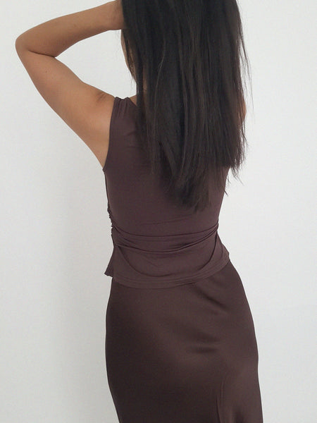 SHARK TOP / BROWN
