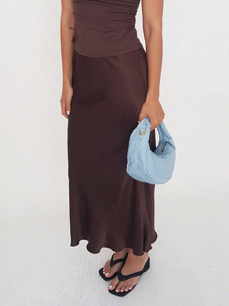 SHINNING SKIRT // BROWN