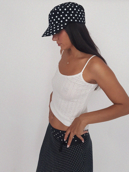 VINTAGE POLKA DOT HAT