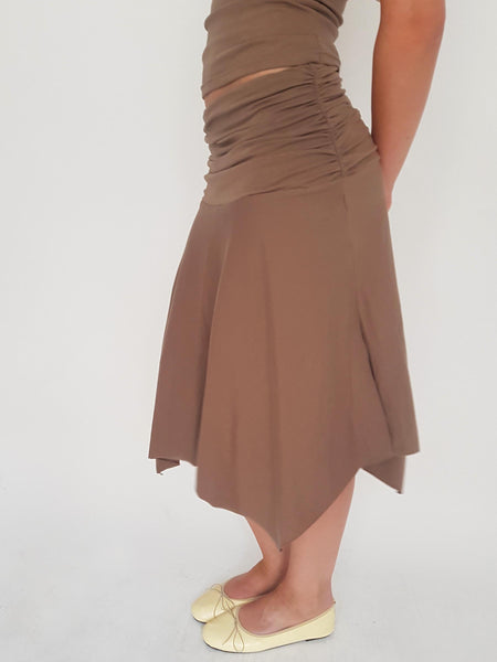 QUINCE SKIRT / chocolate
