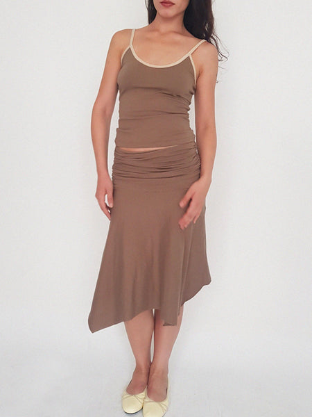 QUINCE SKIRT / chocolate