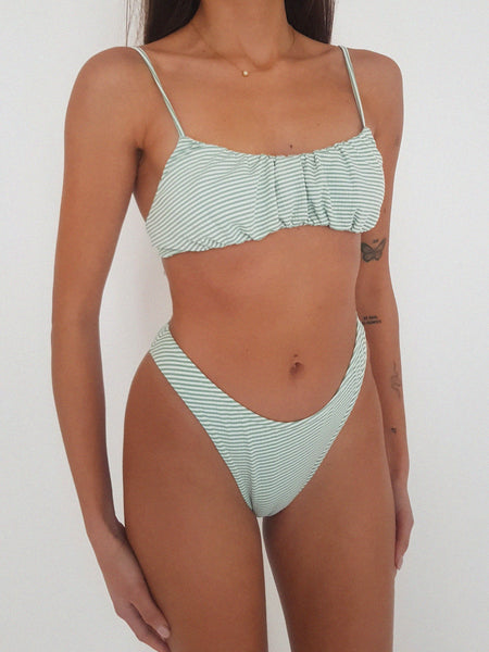 BALI BOTTOM // green stripes