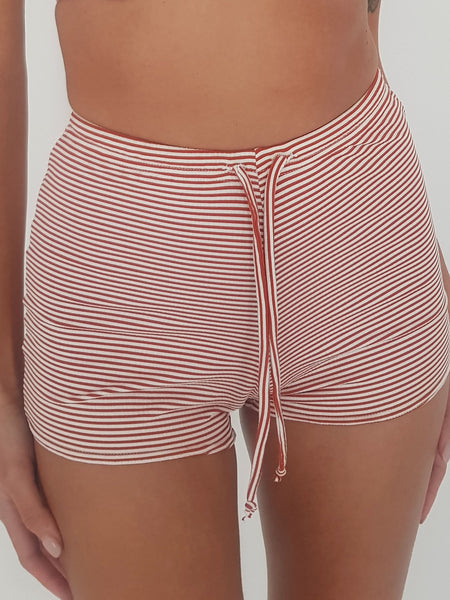 MICRO SHORTS // red stripes