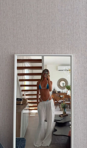 WIDE LEG WHITE// 100% LINEN TROUSERS