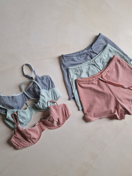 MICRO SHORTS // green stripes