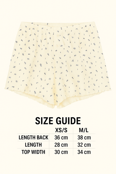IRIS SHORTS // red daisy