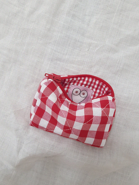 BEAUTY BAG red vichy // 4 sizes