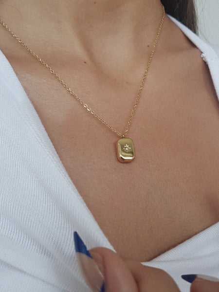 SQUARIS NECKLACE // stainless steal
