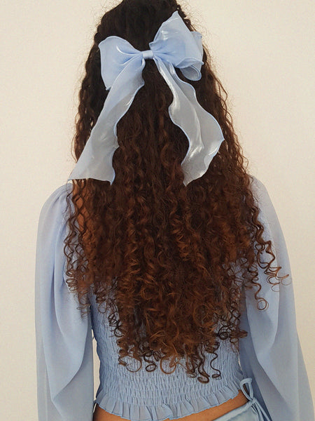 LACE HAIR CLIP // blue