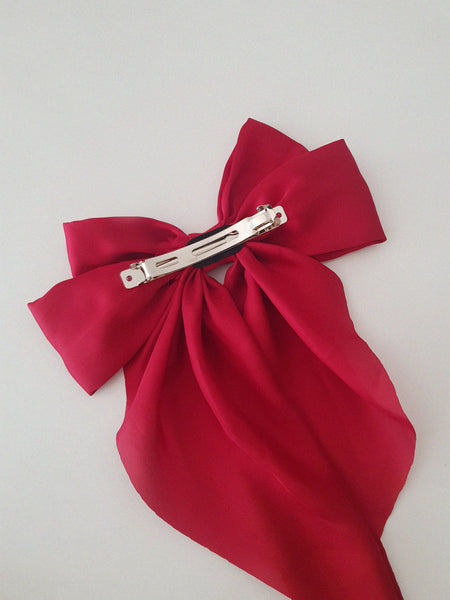 LACE HAIR CLIP // red