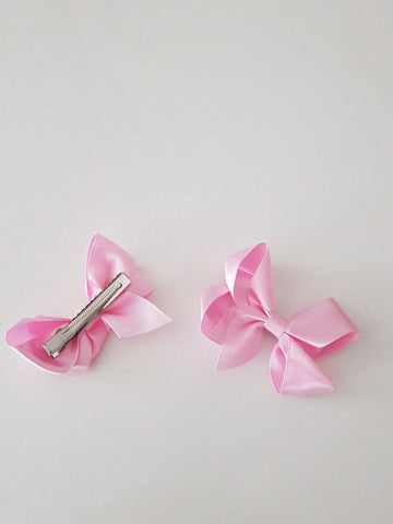 SMALL PINK HAIR CLIPS  // PAIR