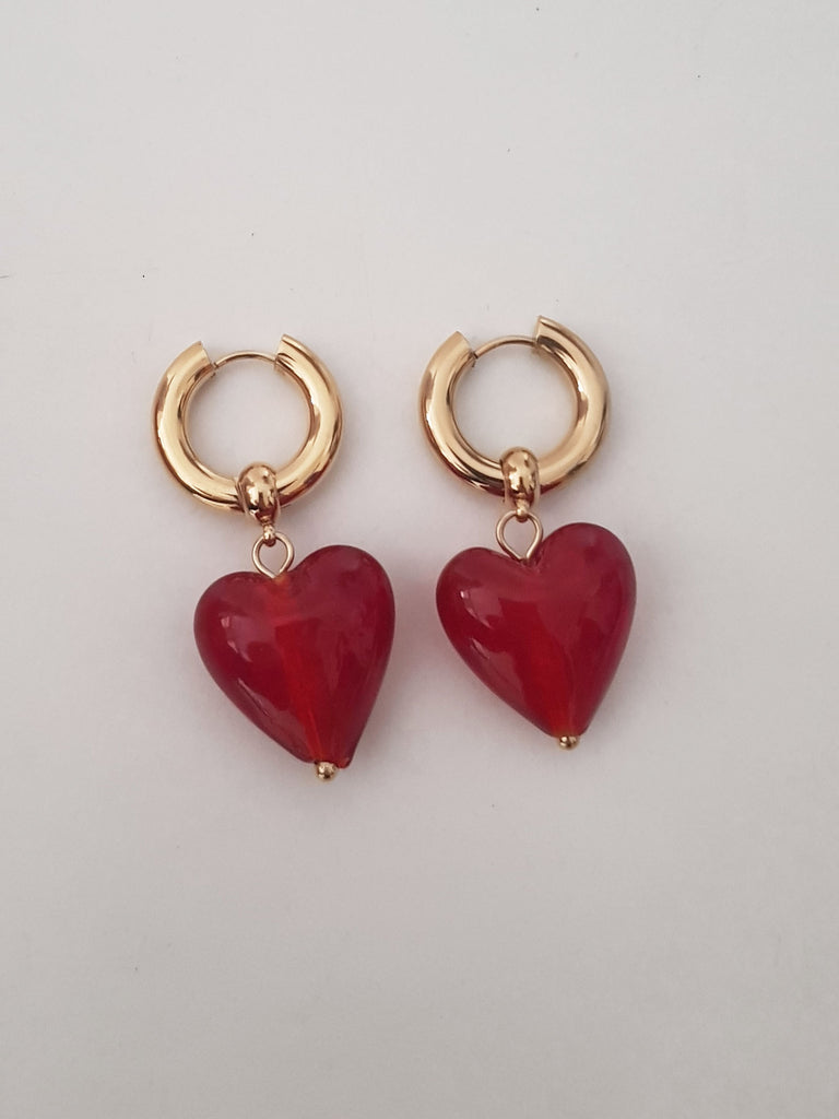 RED HEART EARRING – tricirculo